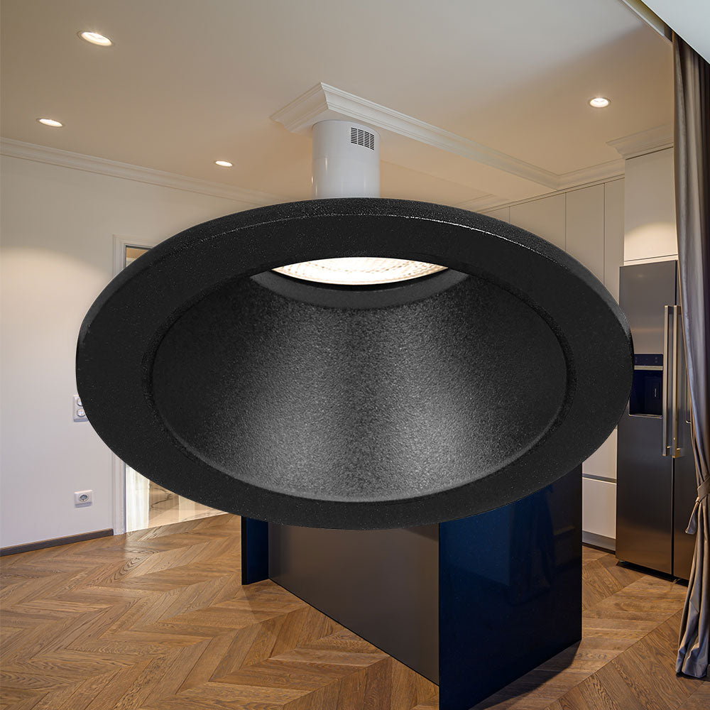 Braytron inomhus spotlight, MR16 sockel, 35W, svart aluminium, 85mm diameter