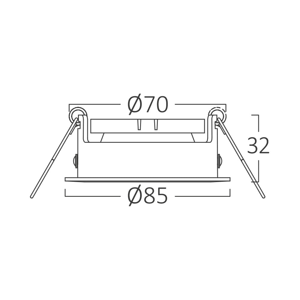Braytron inomhus spotlight, MR16 sockel, 35W, svart aluminium, 85mm diameter