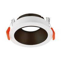 Braytron GU10 infälld LED-spotlight, max 35W, IP20, rund aluminium Vit-Svart, 85mm utskärning 70mm