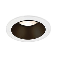 Braytron GU10 infälld LED-spotlight, max 35W, IP20, rund aluminium Vit-Svart, 85mm utskärning 70mm