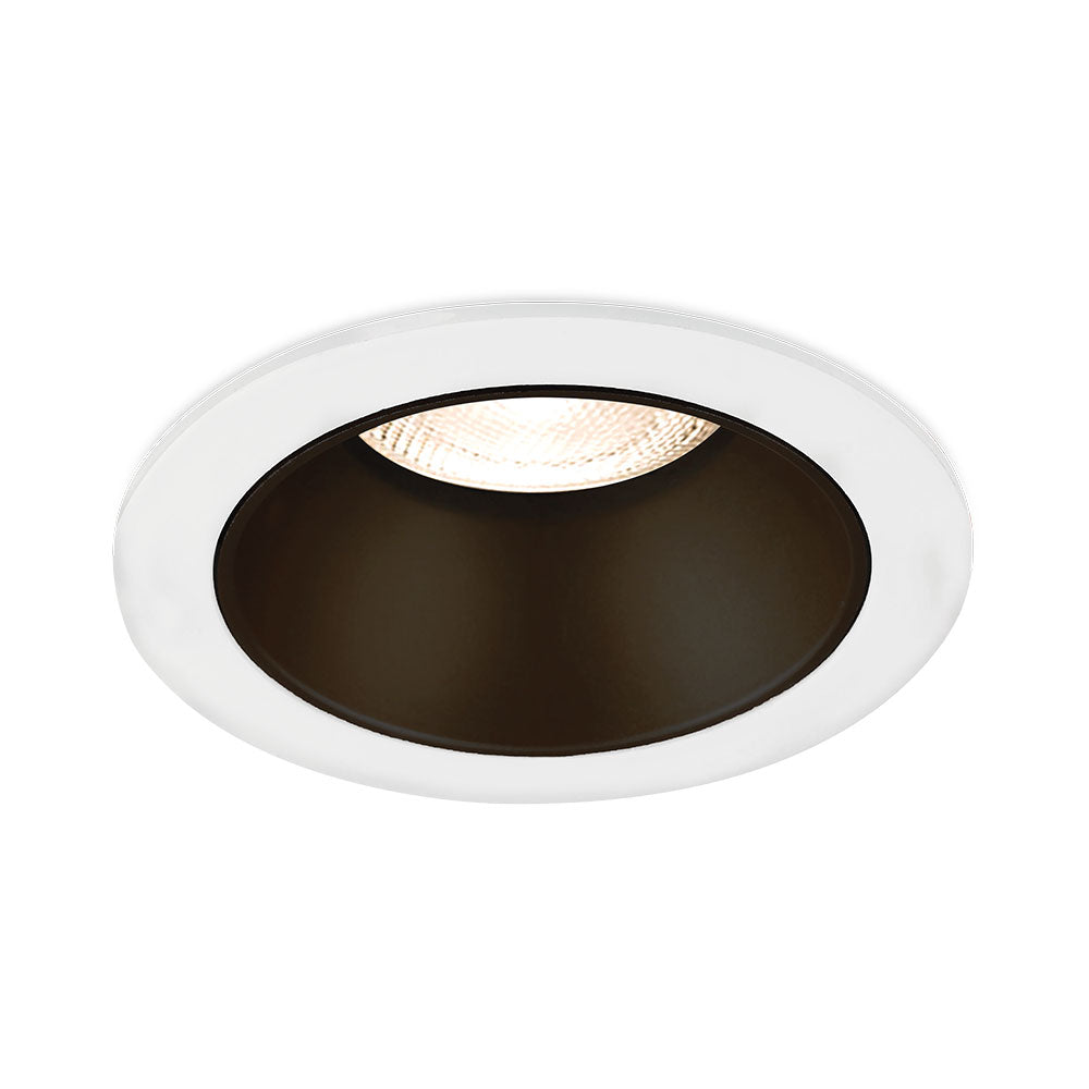 Braytron GU10 infälld LED-spotlight, max 35W, IP20, rund aluminium Vit-Svart, 85mm utskärning 70mm