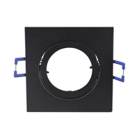 Braytron GU10 infälld LED-spotlight fyrkantig 82x82mm Svart aluminium IP20 35W max håltagning 70mm