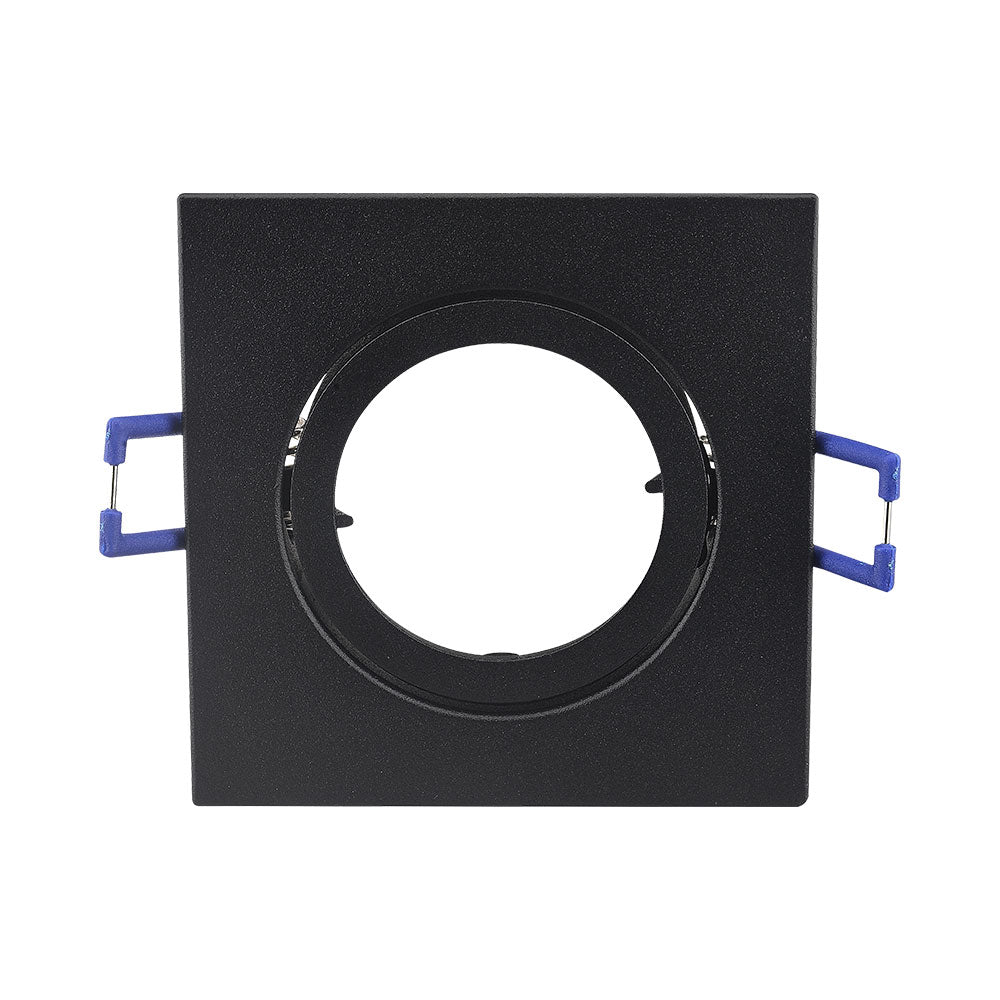 Braytron GU10 infälld LED-spotlight fyrkantig 82x82mm Svart aluminium IP20 35W max håltagning 70mm