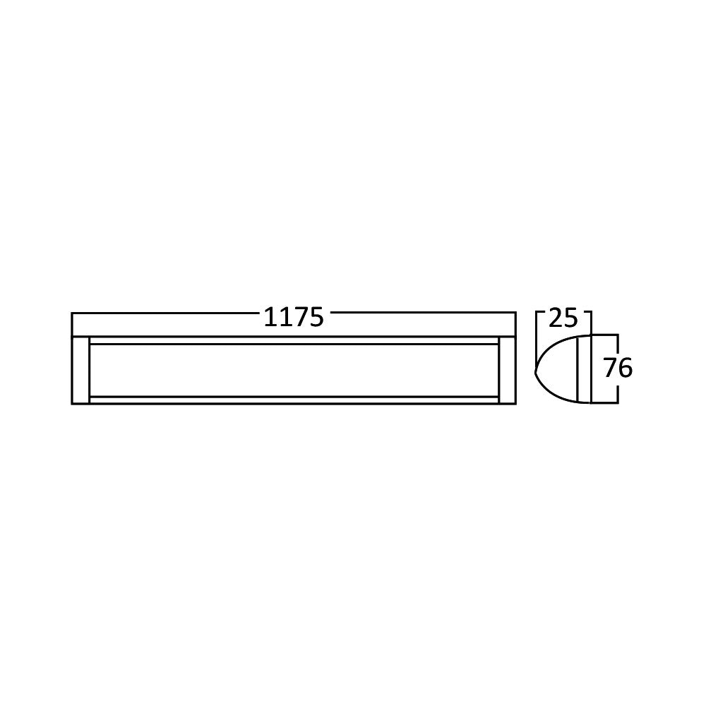 Braytron LED armatur 35W 6500K 3600 lumen IP40 220-240V Vit 1175mm kallvit inomhusbelysning