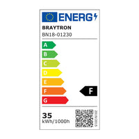 Braytron LED armatur 35W 6500K 3600 lumen IP40 220-240V Vit 1175mm kallvit inomhusbelysning