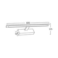 Braytron LED spegellampa 12W Svart 600mm 3-i-1 CCT 220-240V IP44 900 lumen Aluminium