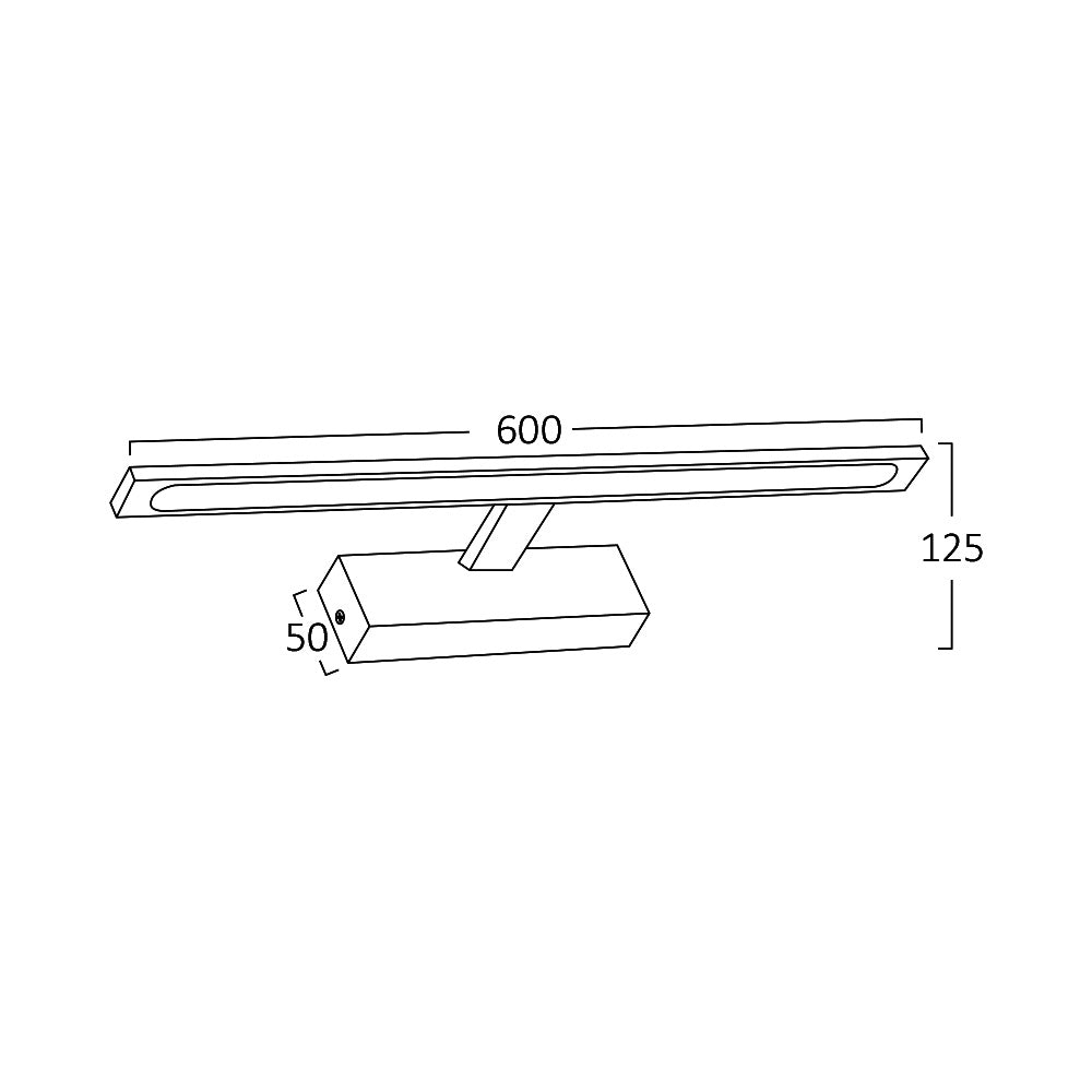 Braytron LED spegellampa 12W Svart 600mm 3-i-1 CCT 220-240V IP44 900 lumen Aluminium