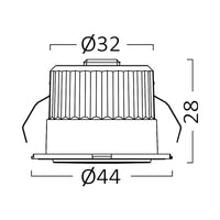 Braytron LED-spotlight 3W 3000K 210 lumen IP54 >80CRI 38° strålvinkel ej dimbar 220-240V varmvit