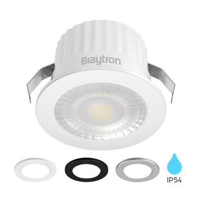 Braytron LED-spotlight 3W 3000K 210 lumen IP54 >80CRI 38° strålvinkel ej dimbar 220-240V varmvit