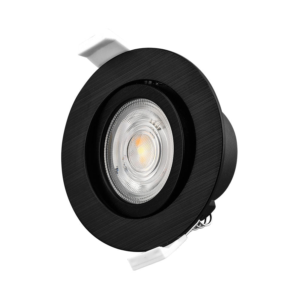 Braytron LED Spotlight 7W Svart Rund 3-i-1 CCT Dimbar 220-240V 630 lumen IP20 38° Inomhusbelysning