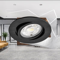 Braytron LED Spotlight 7W Svart Rund 3-i-1 CCT Dimbar 220-240V 630 lumen IP20 38° Inomhusbelysning