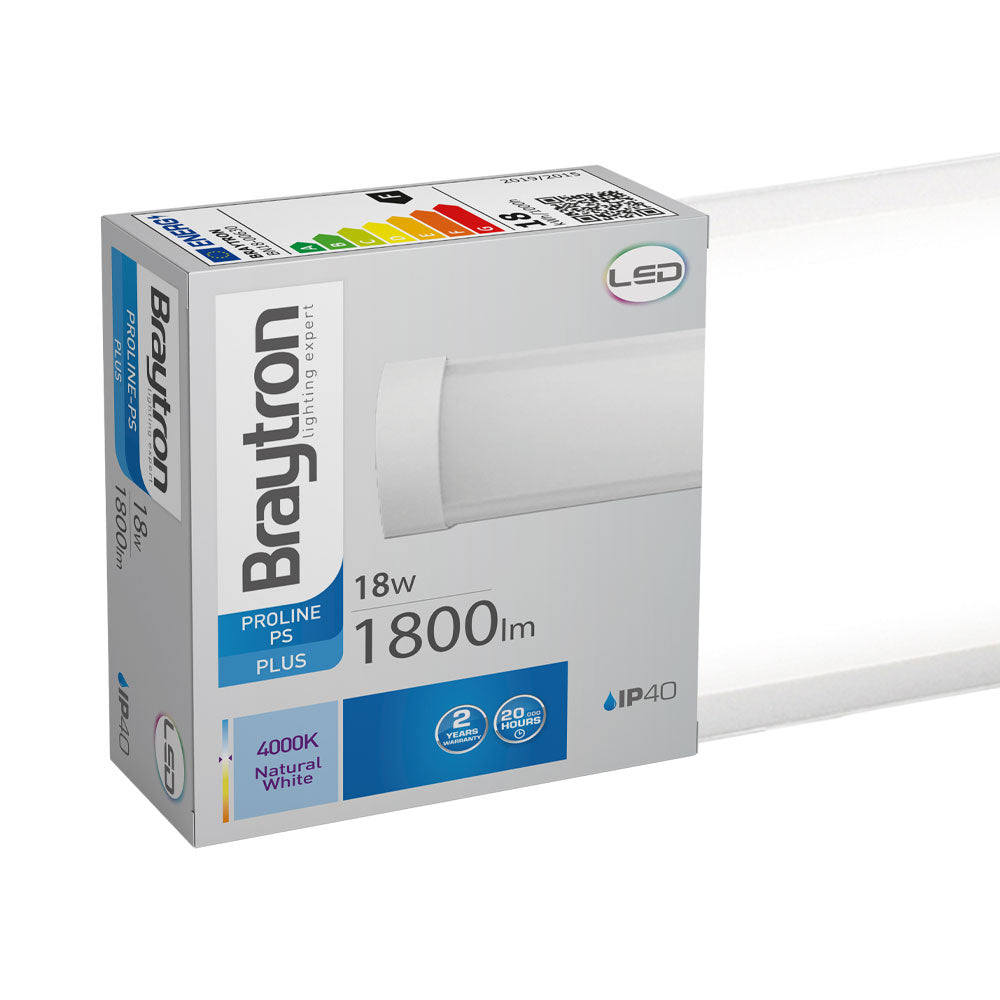 Braytron LED väggbelysning 18W 4000K 1800 lumen IP40 Vit 575mm inomhus armatur