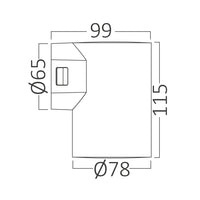 Braytron LED vägglampa 9W 3IN1 CCT 900 lumen Grå IP65 IK08 utomhusbelysning