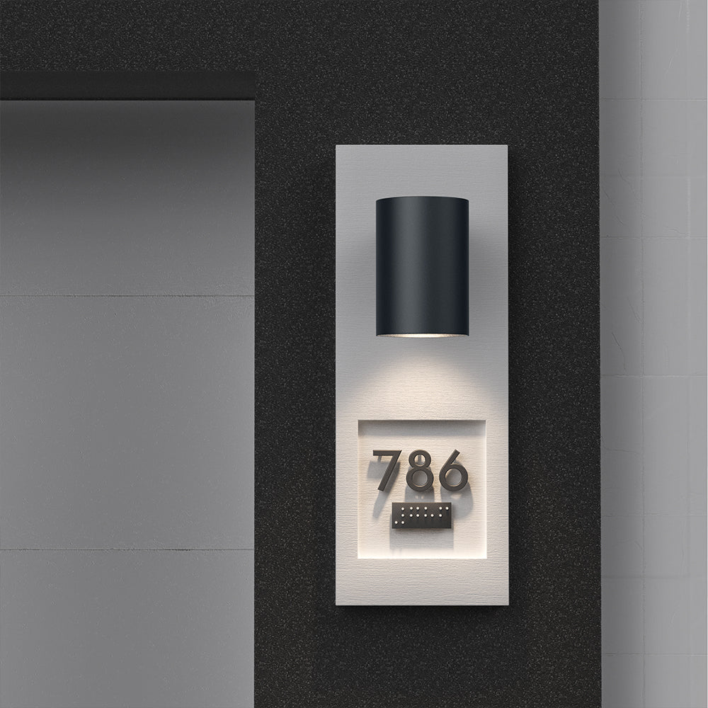Braytron LED vägglampa 9W 3IN1 CCT 900 lumen Grå IP65 IK08 utomhusbelysning