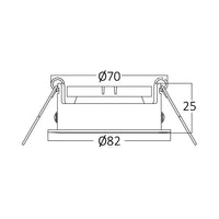 Braytron infälld rund LED-spotlight armatur, Svart aluminium, MR16-sockel, max 35W, IP20 inomhusbelysning