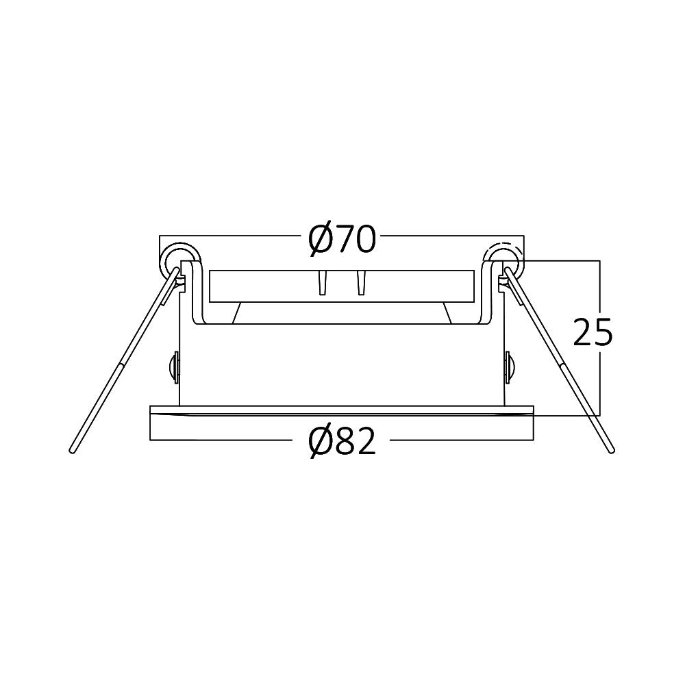 Braytron infälld rund LED-spotlight armatur, Svart aluminium, MR16-sockel, max 35W, IP20 inomhusbelysning