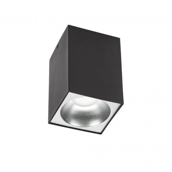 Spectrum LED ceiling spotlight Cube Black 95x95x138mm IP20 230V housing excl. LED spot