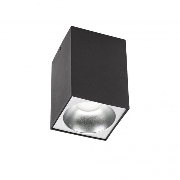 LED takspotlight - Kube Matt Svart 95x95x138 mm - Exkl. LED Spotlight