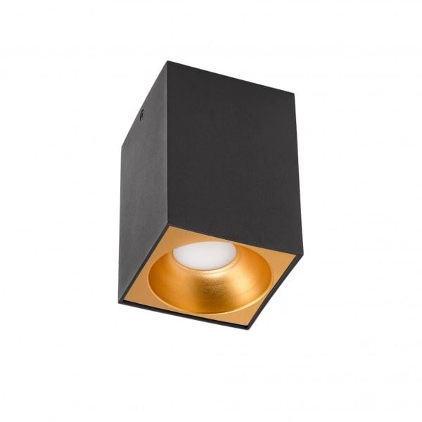 Spectrum LED ceiling spotlight Cube Black 95x95x138 mm IP20 surface-mounted GU10 fitting indoor