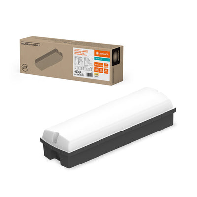 Kompakt LED-armatur Svart 5W/9W 830 Varmvit 500/840 lumen 356x115mm IP65 dimbar