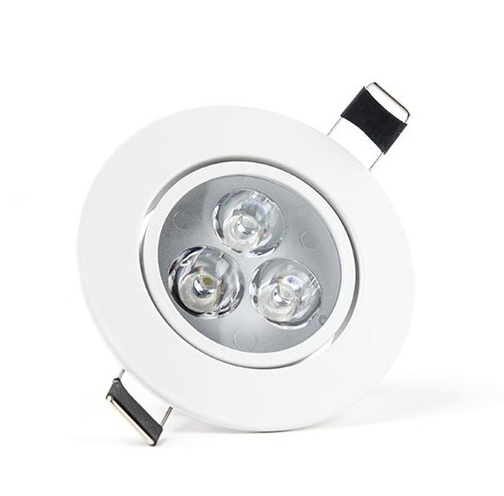 LCB LED infälld spotlight 10.5W 3000K varmvit IP20 220-240V Philips chip CE RoHS 83mm utskärning