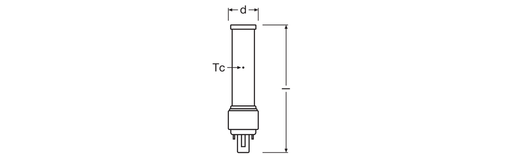 Dulux PLC LED 7W 3000K 220-230V ersättning för 18W CFL