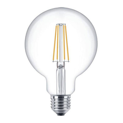LCB LED filamentlampa E27 10.5W 3000K varmvit, Philips-chip, CRI 80, IP20, globform, CE RoHS