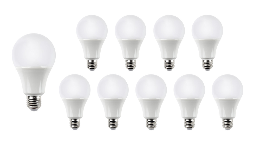 Spectrum E27 LED-lamppaket 10x A60 10.5W 1521 lumen 3000K Philips-chip 220-240V 120° CRI 80 IP20 CE RoHS