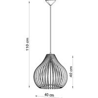 Sollux Lighting LED hänglampa APRILLA, 1xE27 sockel, 220-240V, IP20, matt guld aluminium, CE RoHS