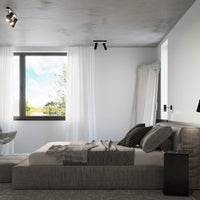 Sollux LED ceiling spotlight black silver DIREZIONE with GU10