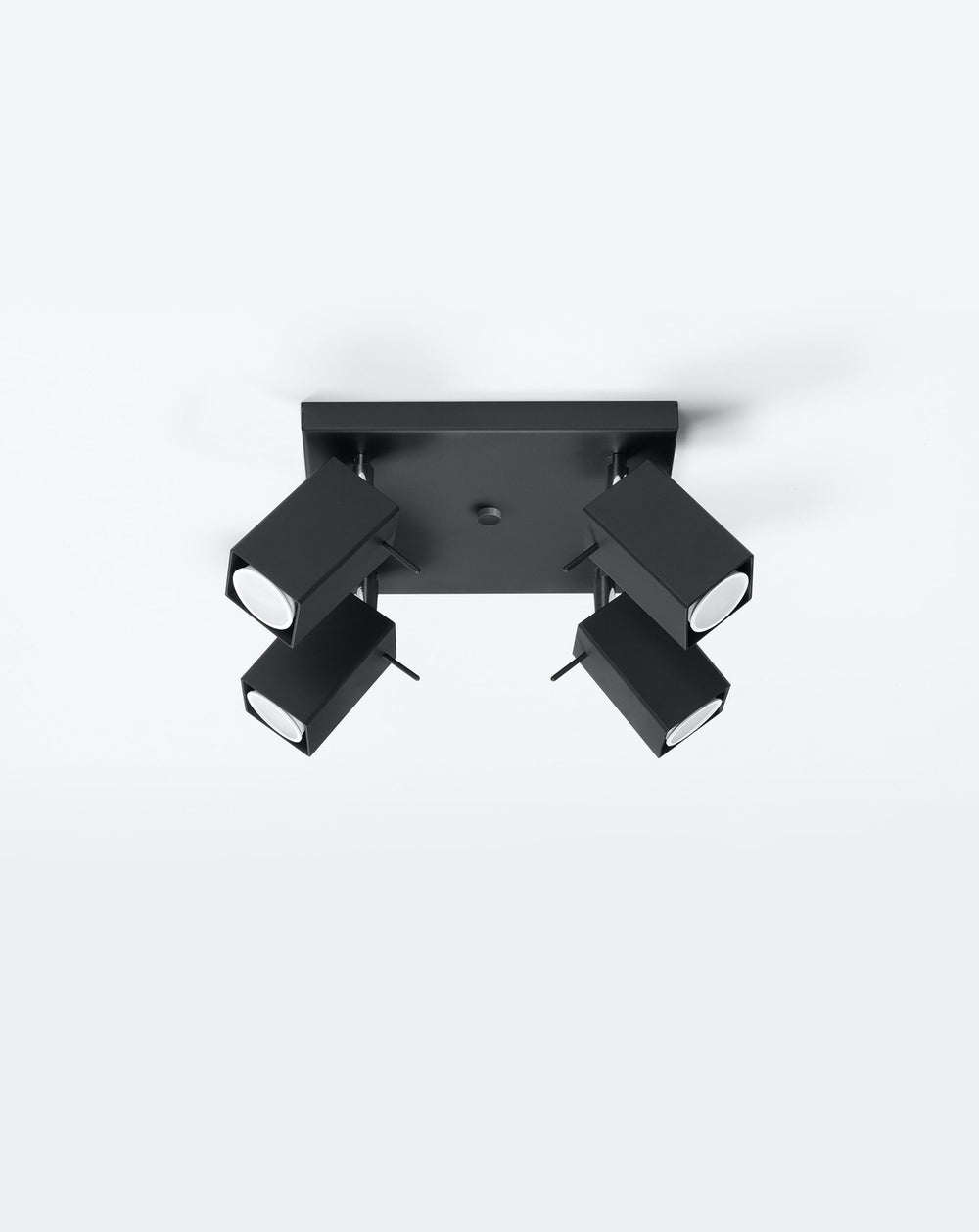 Sollux Lighting merida LED plafondspot 4x GU10 zwart aluminum