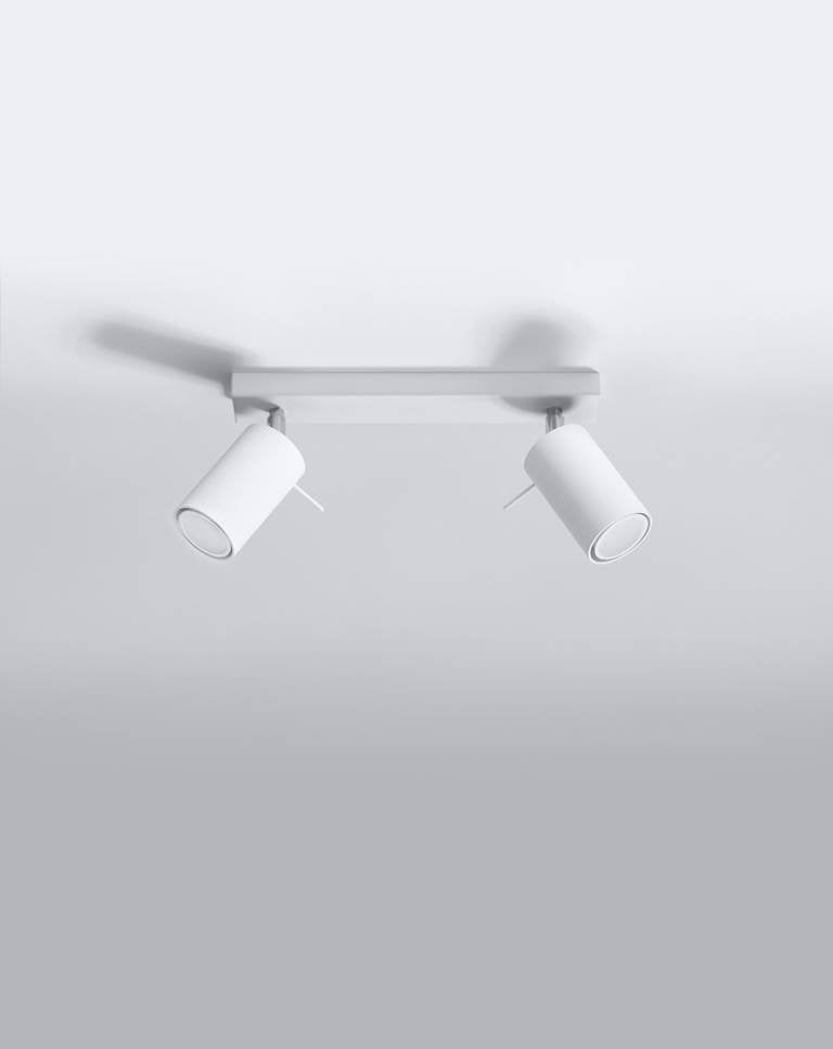 Sollux Lighting LED plafondspot with 2 GU10 fittings - white aluminum