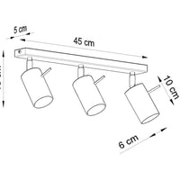 Sollux Lighting LED plafondspot zwart RING 3 x GU10 fitting, IP20, CE RoHS certified, 220-240V