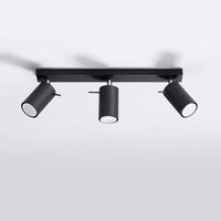 Sollux Lighting LED plafondspot zwart RING 3 x GU10 fitting, IP20, CE RoHS certified, 220-240V