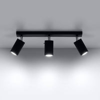 Sollux Lighting LED plafondspot zwart RING 3 x GU10 fitting, IP20, CE RoHS certified, 220-240V