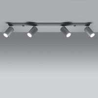Led plafondspot grijs ring - 4x gu10, ip20, 220-240v ac, 80 cri, 104mm length