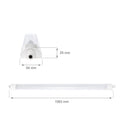 Spectrum LED-armatur 150cm 45W 4000K IP65 5150 lumen tak- eller pendelmontering Vit