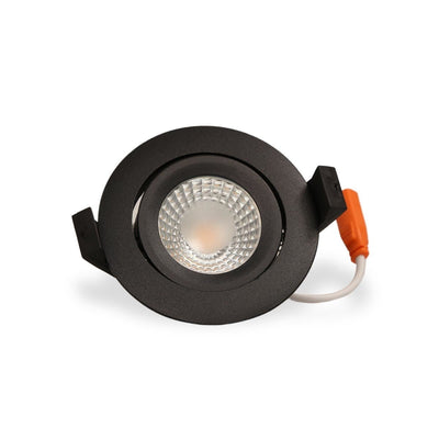 led recessed spotlight 85mm black ip65 5w 420 lumen 6000K dimmable