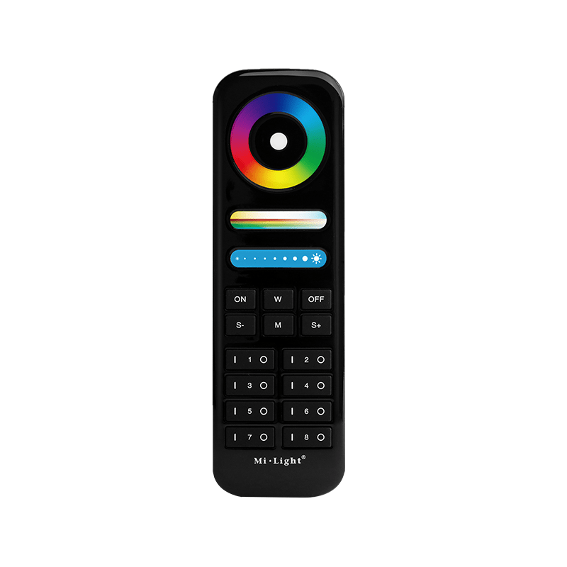 tsong rgb+cct fjärrkontroll 8 grupper svart - ip20 ce rohs certifierad 220-240v ac