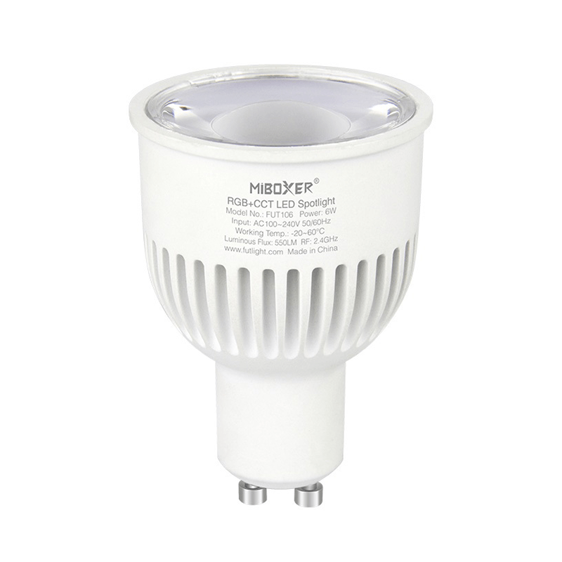 Led spot GU10 6W 550 lumen RGB+CCT MIBOXER dimmable light