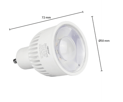 Led spot GU10 6W 550 lumen RGB+CCT MIBOXER dimmable light