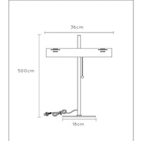 Lucide Glendale bordslampa, 2xE27 sockel, LED-kompatibel, Svart med matt gulddetaljer, IP20, CE RoHS