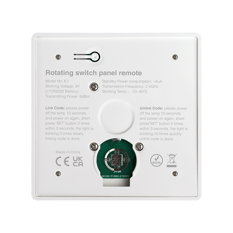 Mi-Light trådlös dimmer väggkontroll CCT vit 220-240V IP20