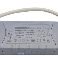Dimmable LED driver triac phase cut 27-42V for 25W LED panel
