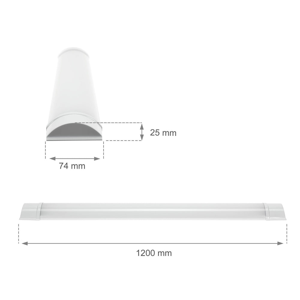 Spectrum LED Batten 120cm 32W 3000K Warm White 4000 lumens IP20 Ceiling or Suspended Mount White