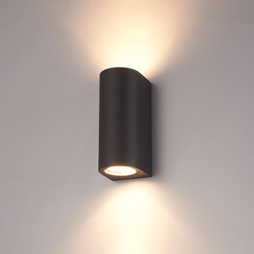 Spectrum LED outdoor wall light Up and Down Black IP54 GU10 aluminum housing