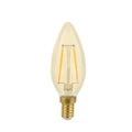Spectrum LED filamentlampa E14 4,9W 2400K varmt ljus, ersätter 50W med 490 lumen, 360° strålningsvinkel, ej dimbar