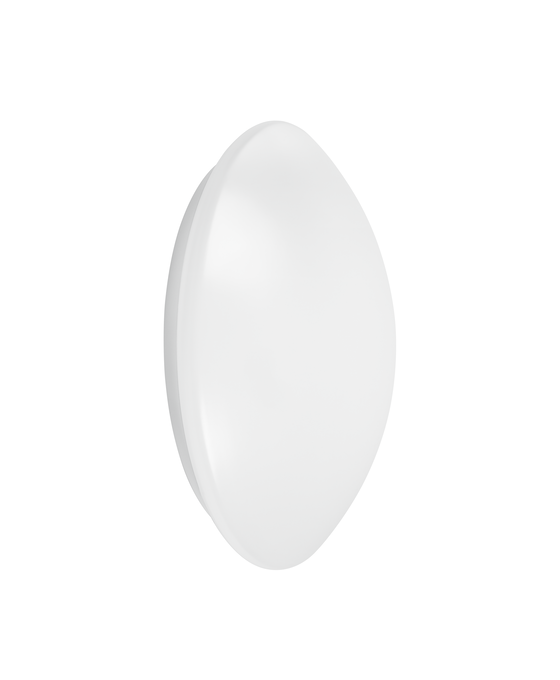 LED tak- och vägglampa IP44 Bulkhead 13W 920 lumen 3000K Varmvit Ø250mm Vit IK03