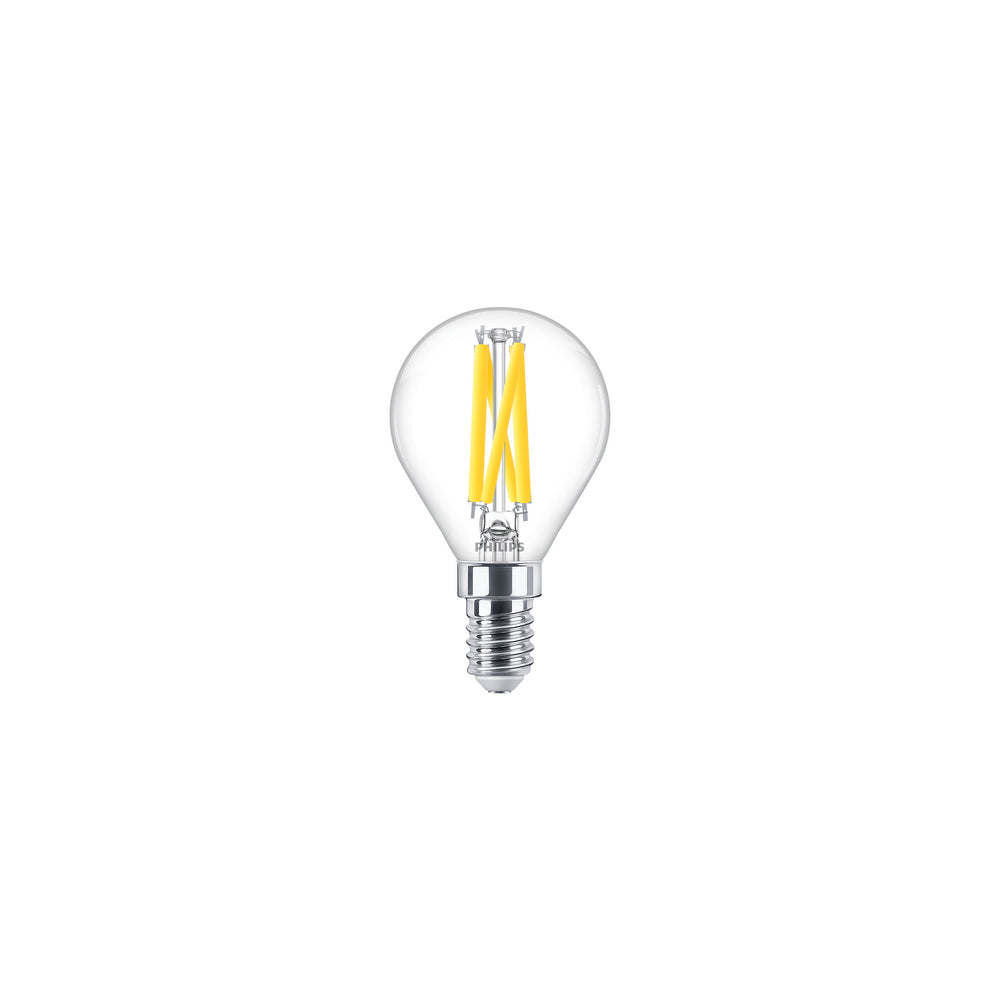 Philips MAS LEDLuster E14 P45 Klarglaslampa 5.9W=60W 220-240V 2200K-2700K 806 lumen 90CRI Dimbar