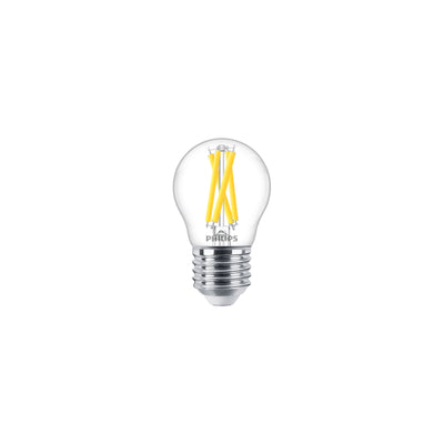 Philips MAS LEDLuster 3.5W E27 klar P45 dimbar LED-lampa 2200-2700K 470 lumen 90CRI Warm Glow